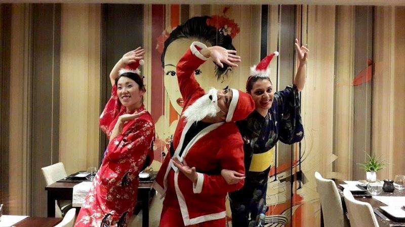 Staff at Christmas time