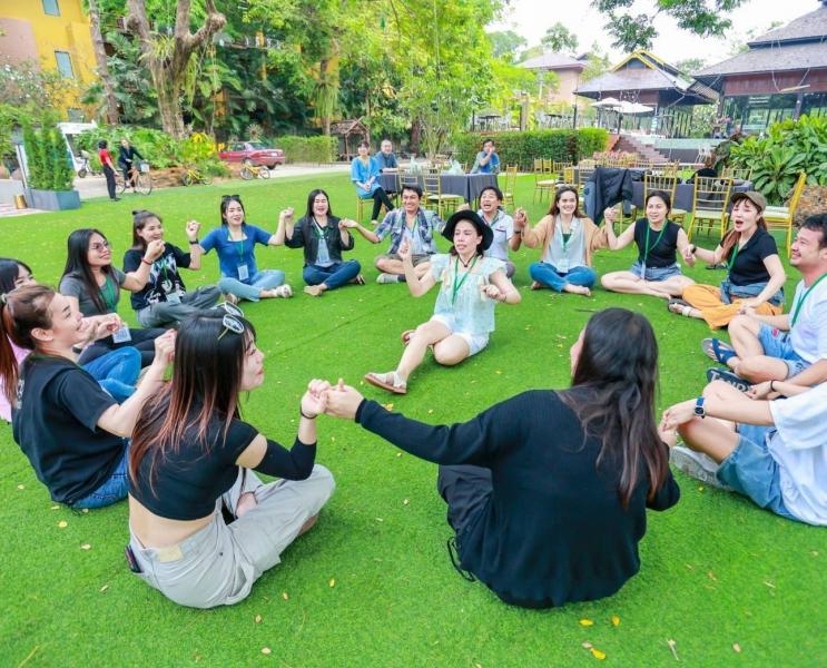 社員旅行でグループに分かれてレクリエーションを実施したときの様子です☆