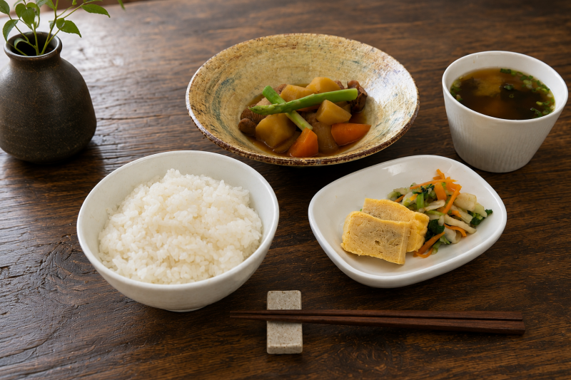 日本食レストラン併設のため時々日本食の賄いも食べれます！